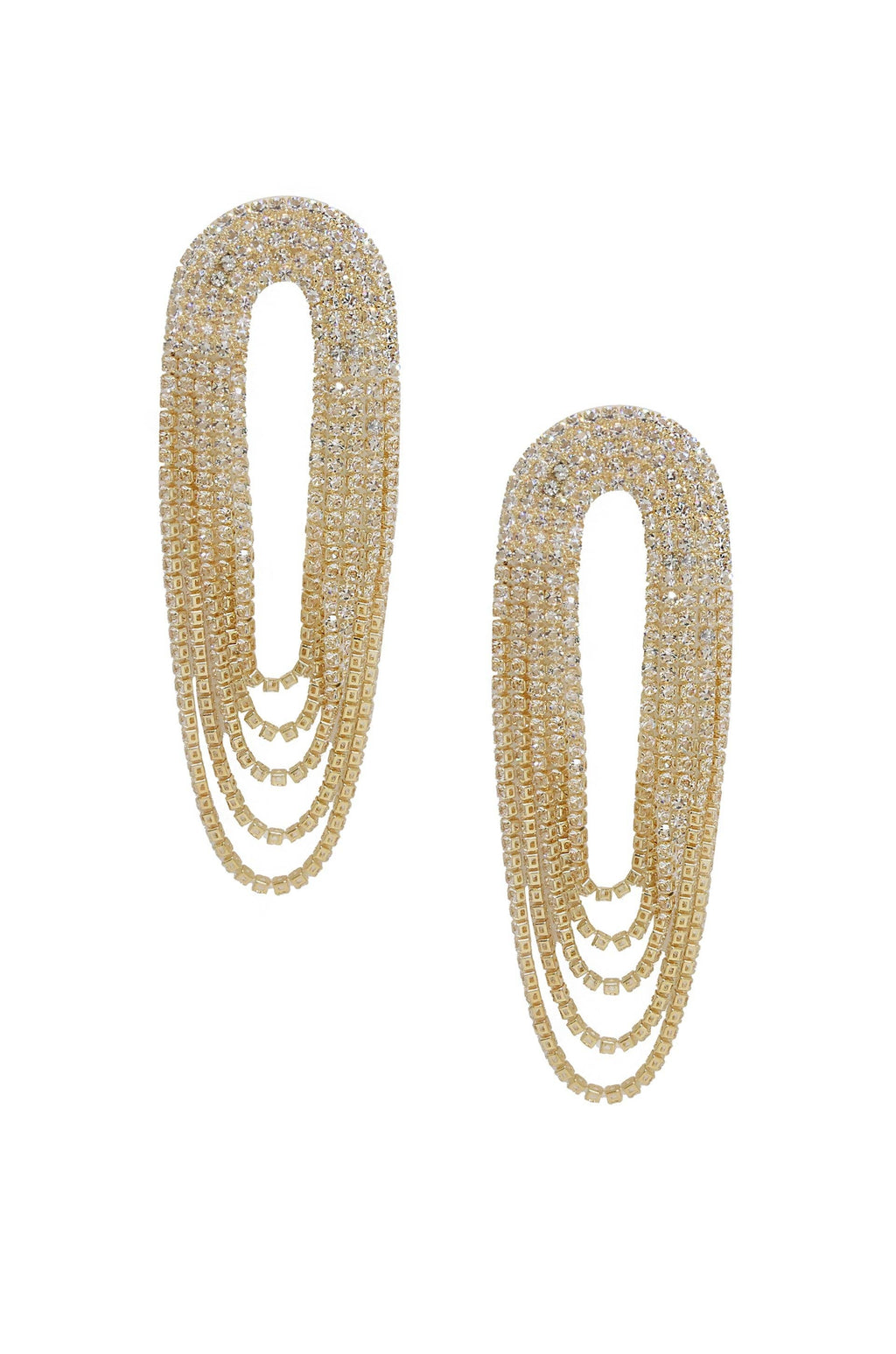 ETTIKA Crystal Drape Fringe Earrings