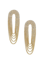 ETTIKA Crystal Drape Fringe Earrings