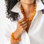Ink+Alloy Cece Large Resin Bead Bracelet Amber