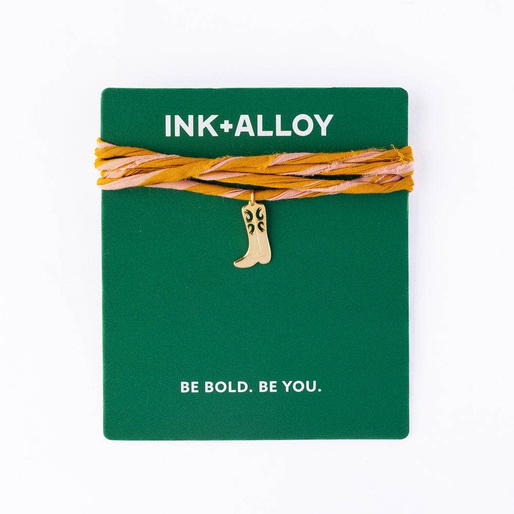 INK+ALLOY Fiona Twisted Wrap Bracelet With Boot Charm