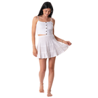 Lotus and Luna White Cruisin Crop Top