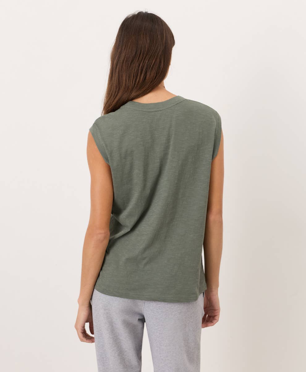 PACT Organic Cotton  Featherweight Slub Relaxed Muscle Tee