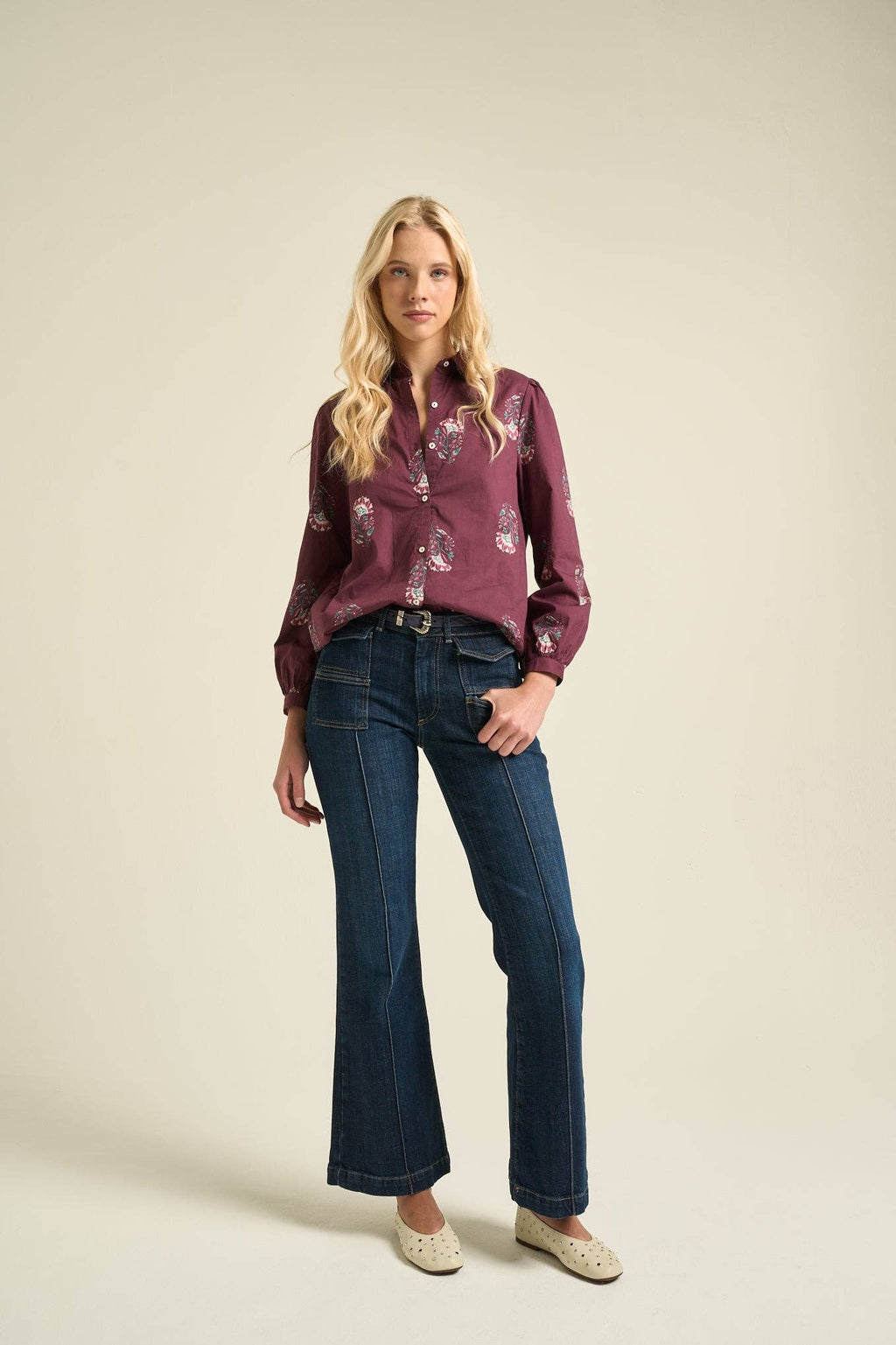 Sonmer Leonor Blouse Burgundy
