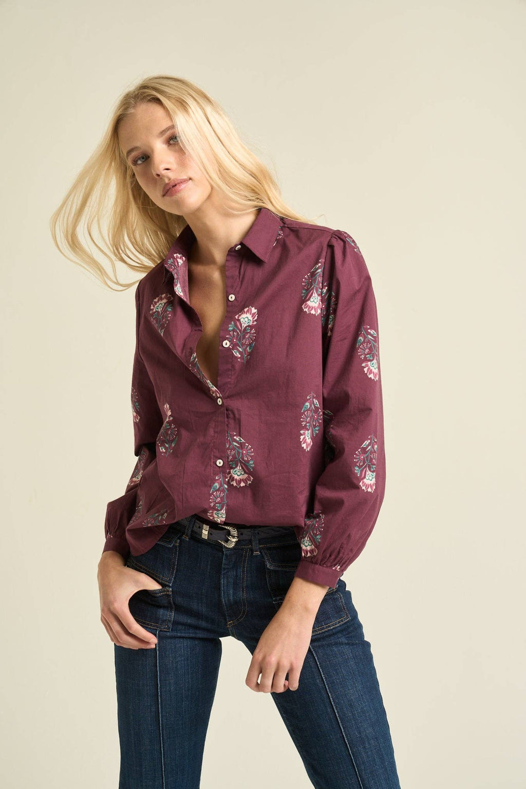 Sonmer Leonor Blouse Burgundy