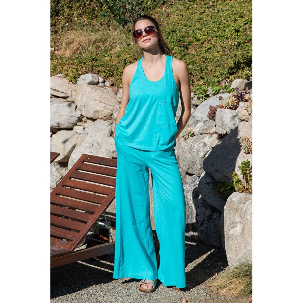 COTTON SLUB LOUNGING WIDE PANT