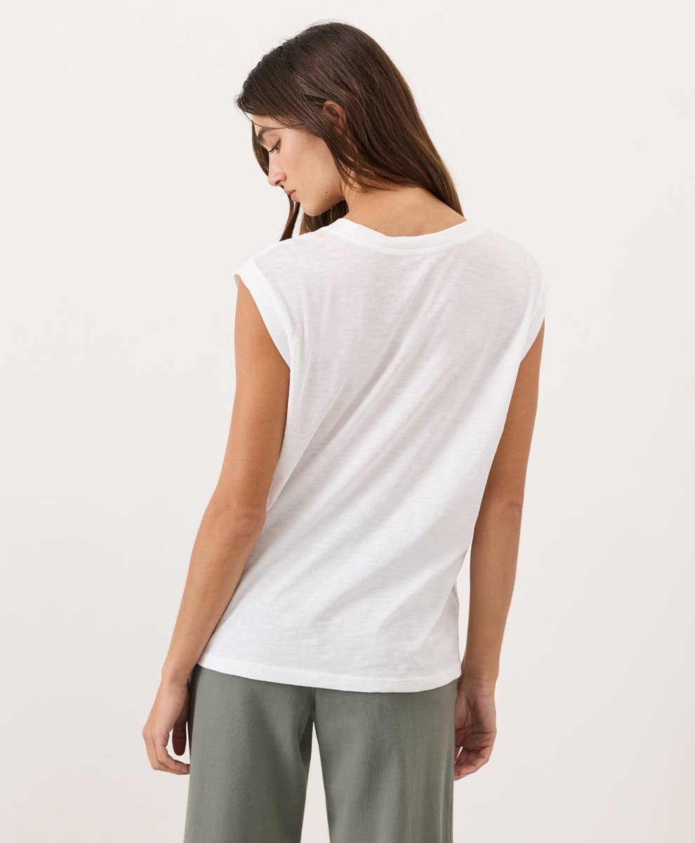 PACT Organic Cotton  Featherweight Slub Relaxed Muscle Tee