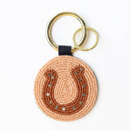 INK+ALLOY Kelsey Boot Seed Bead Bag Charm/Key Ring Navy
