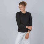 Joanie Subtle Puff Long Sleeve Tee Black