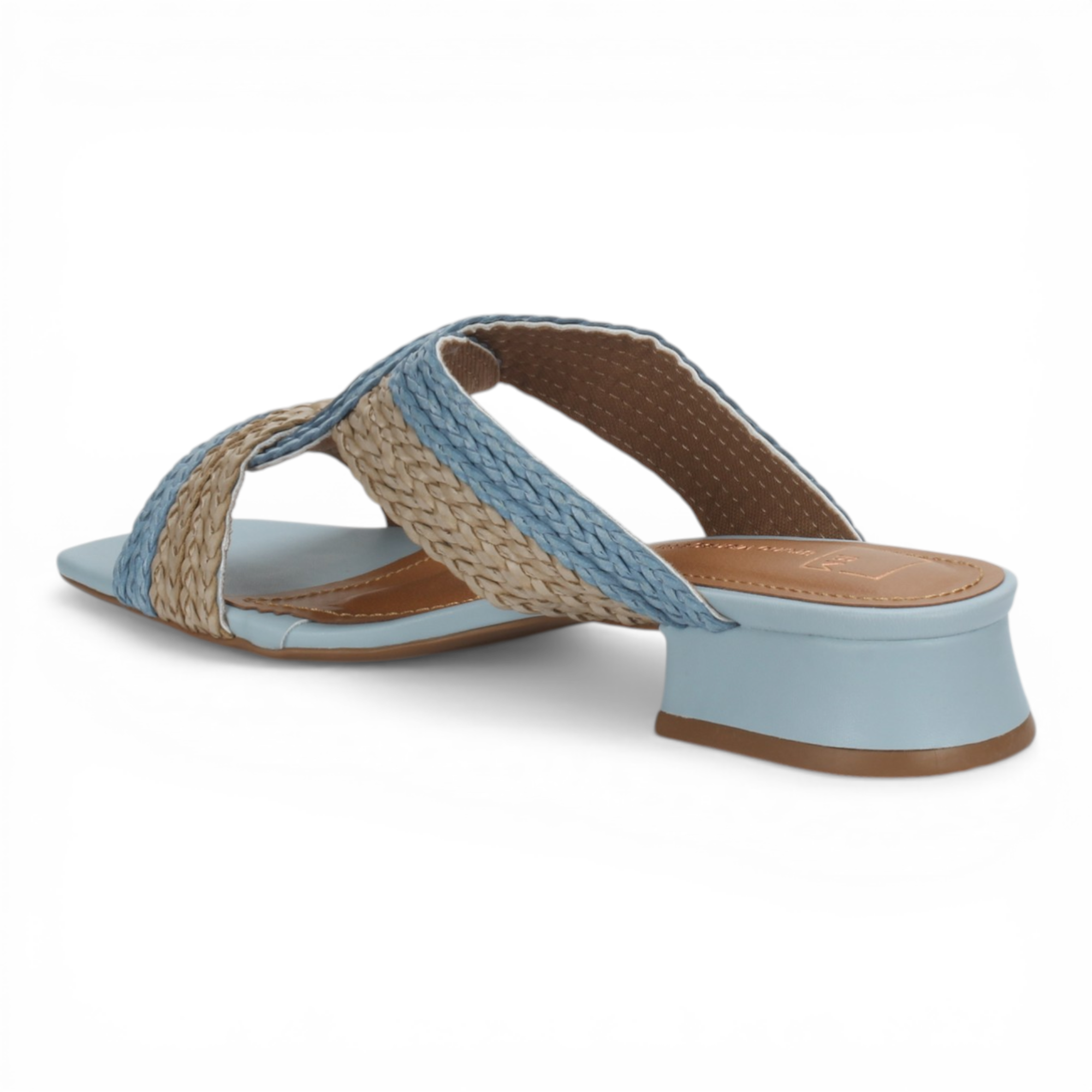 Bruno Menegatti Verina Sandals Straw Blue Cream