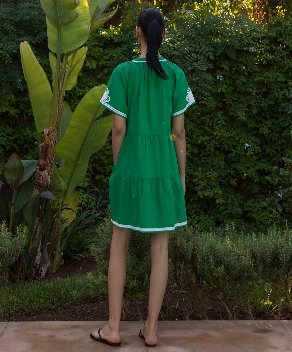 Rose and Rose Dress Flora Leaf Green