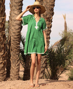 Rose and Rose Dress Flora Leaf Green