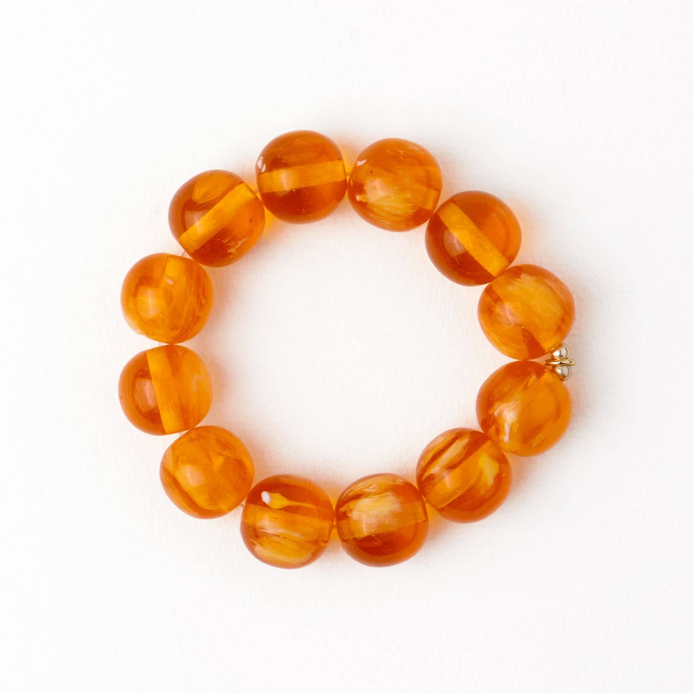 Ink+Alloy Cece Large Resin Bead Bracelet Amber