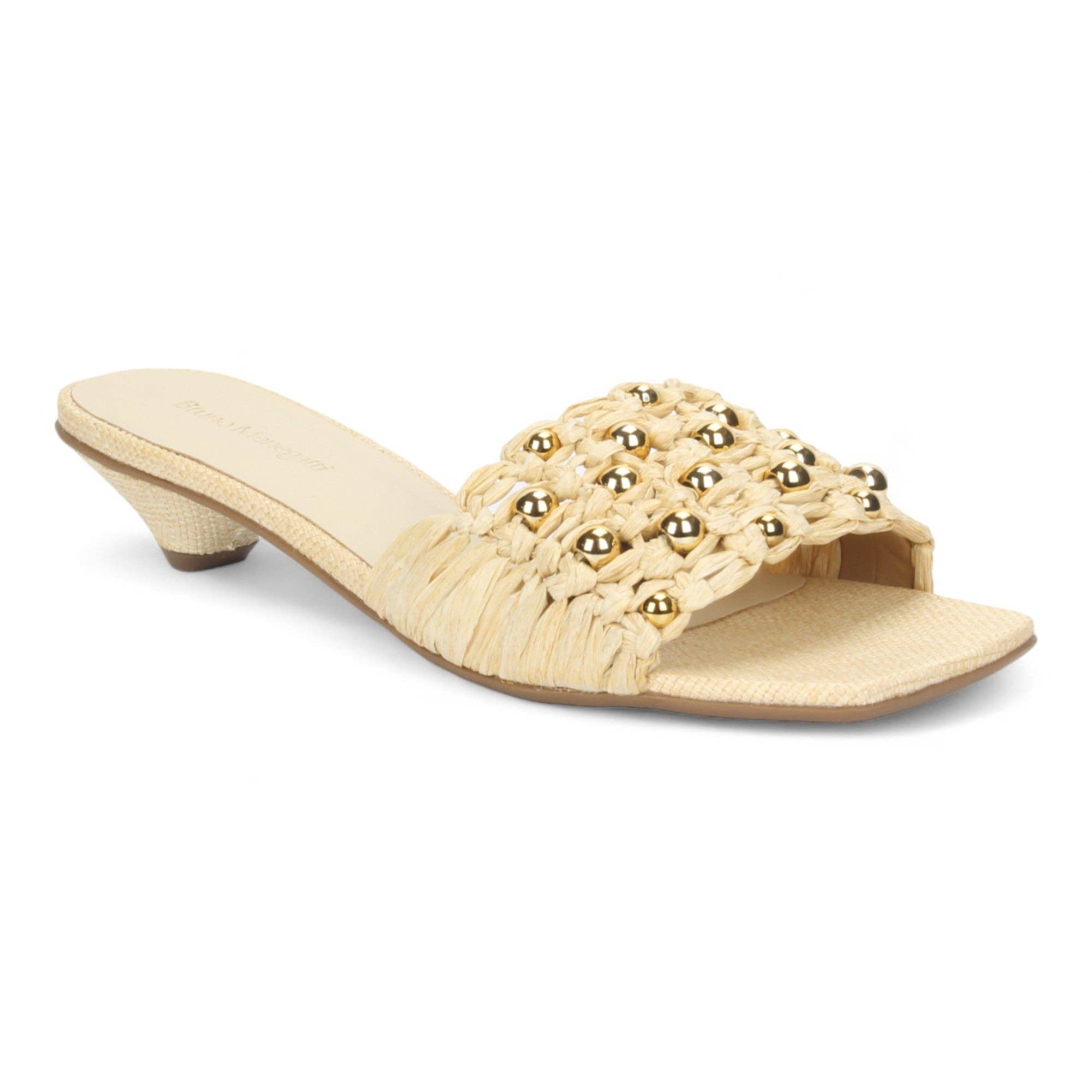Bruno Menegatti Raffia Slide Natural