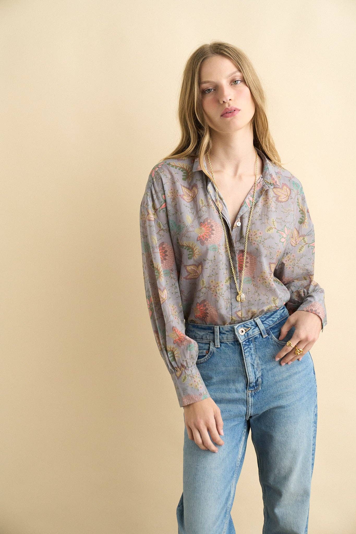 Sonmer Alexa blouse blue