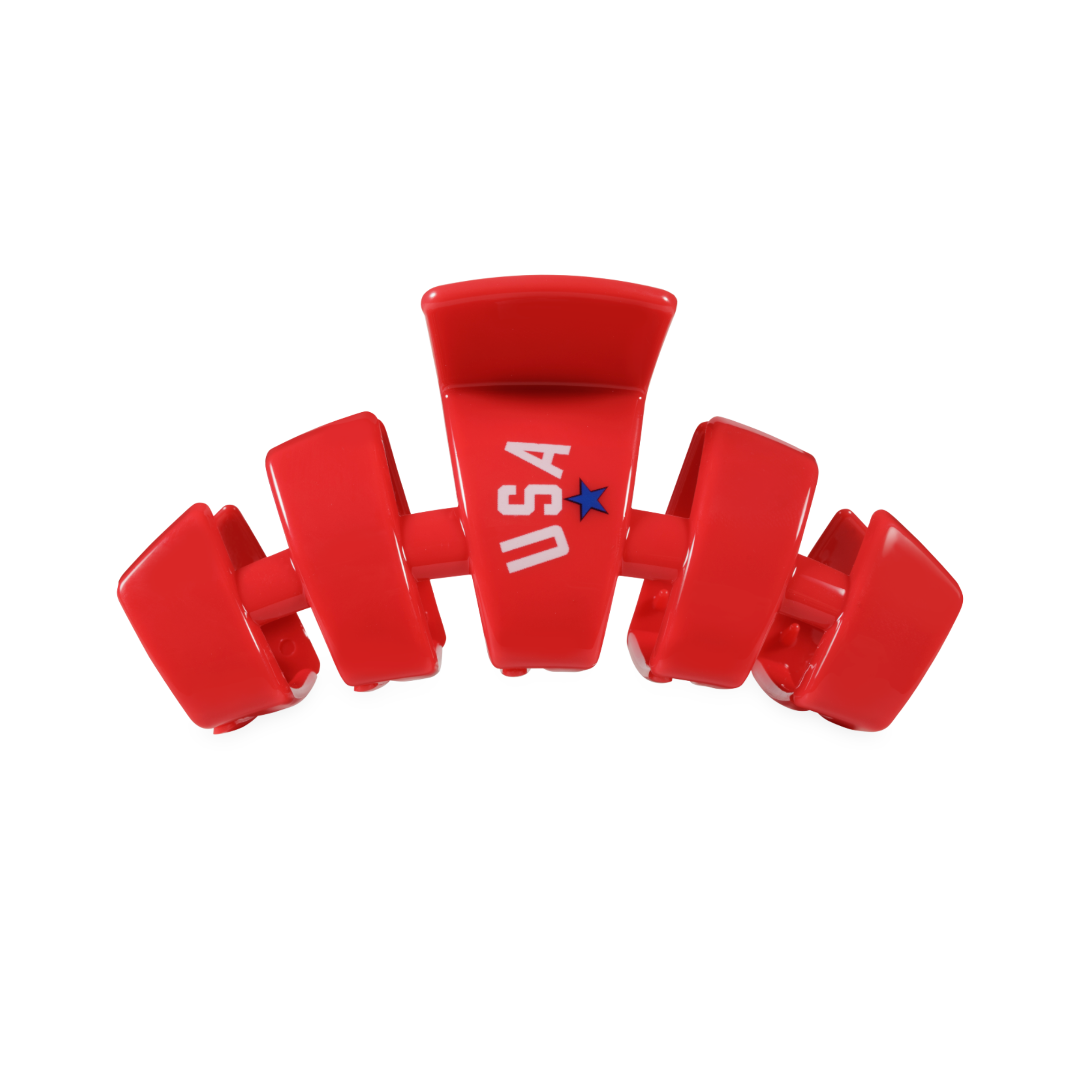 TELETIES Classic Hair Clip | Medium | USA Red