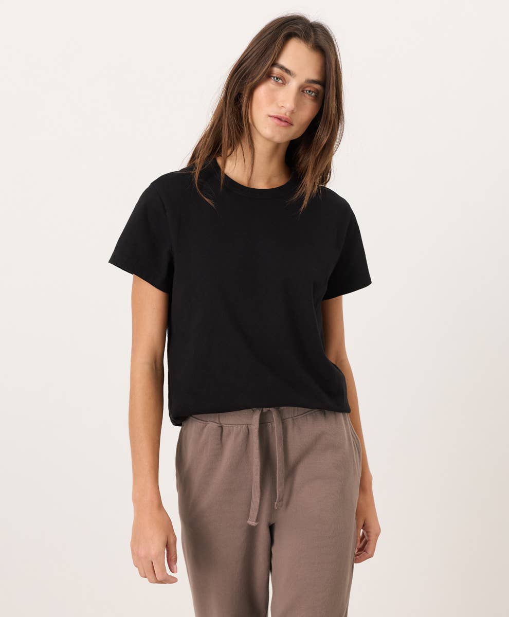 PACT Organic Cotton Women's Soft-Slub Essential Crewneck Tee