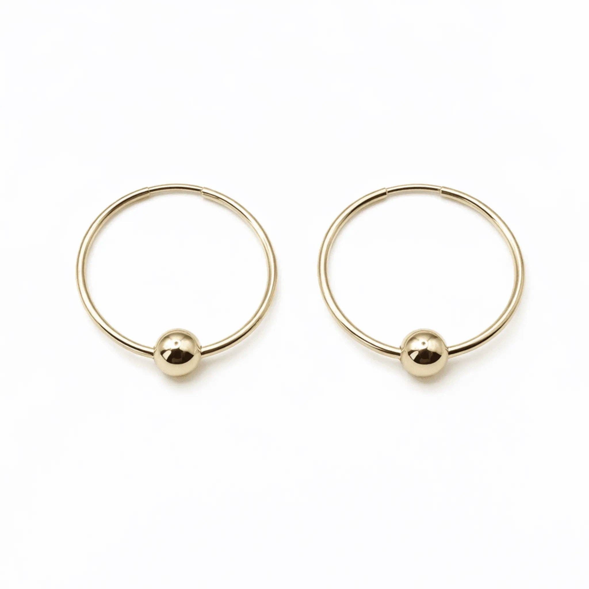 Endless Summer Single Gold on Gold Hoop Earring