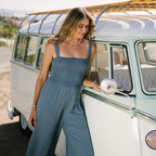 Lotus and Luna New Moon Blue Sundial Jumpsuit