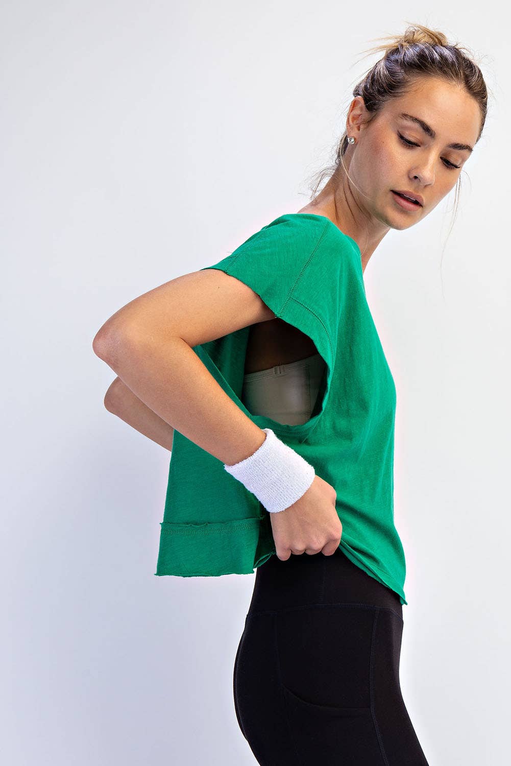 COTTON SLUB OPEN BACK TOP