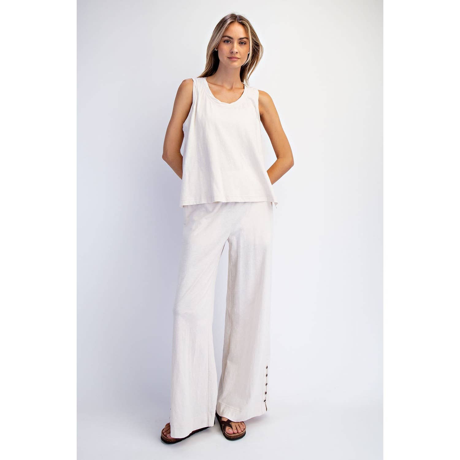COTTON SLUB LAID-BACK CHIC SET