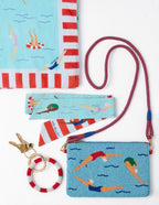 INK+ALLOY Camile Skinny Scarf Swimmer Print