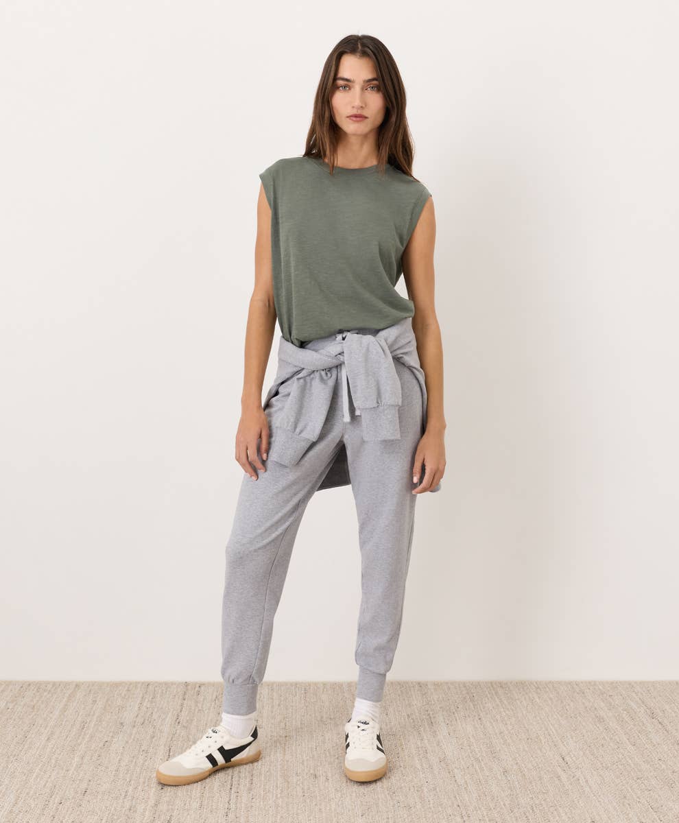 PACT Organic Cotton  Featherweight Slub Relaxed Muscle Tee