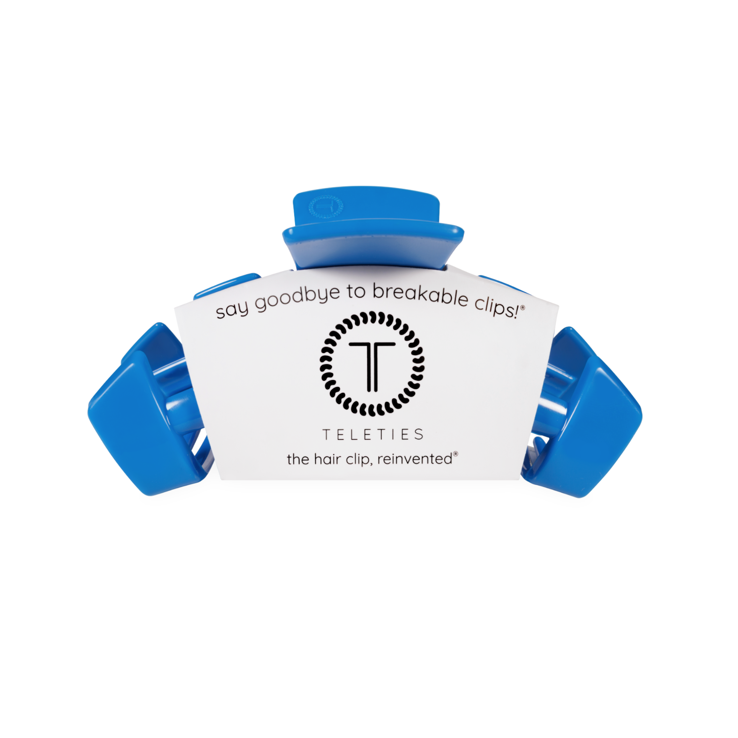 TELETIES Classic Hair Clip | Medium | USA Blue
