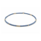 2mm Newport DENIM BLUE + Gold Filled Waterproof Bracelet