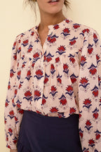 Sonmer Cotton Blouse  Peach