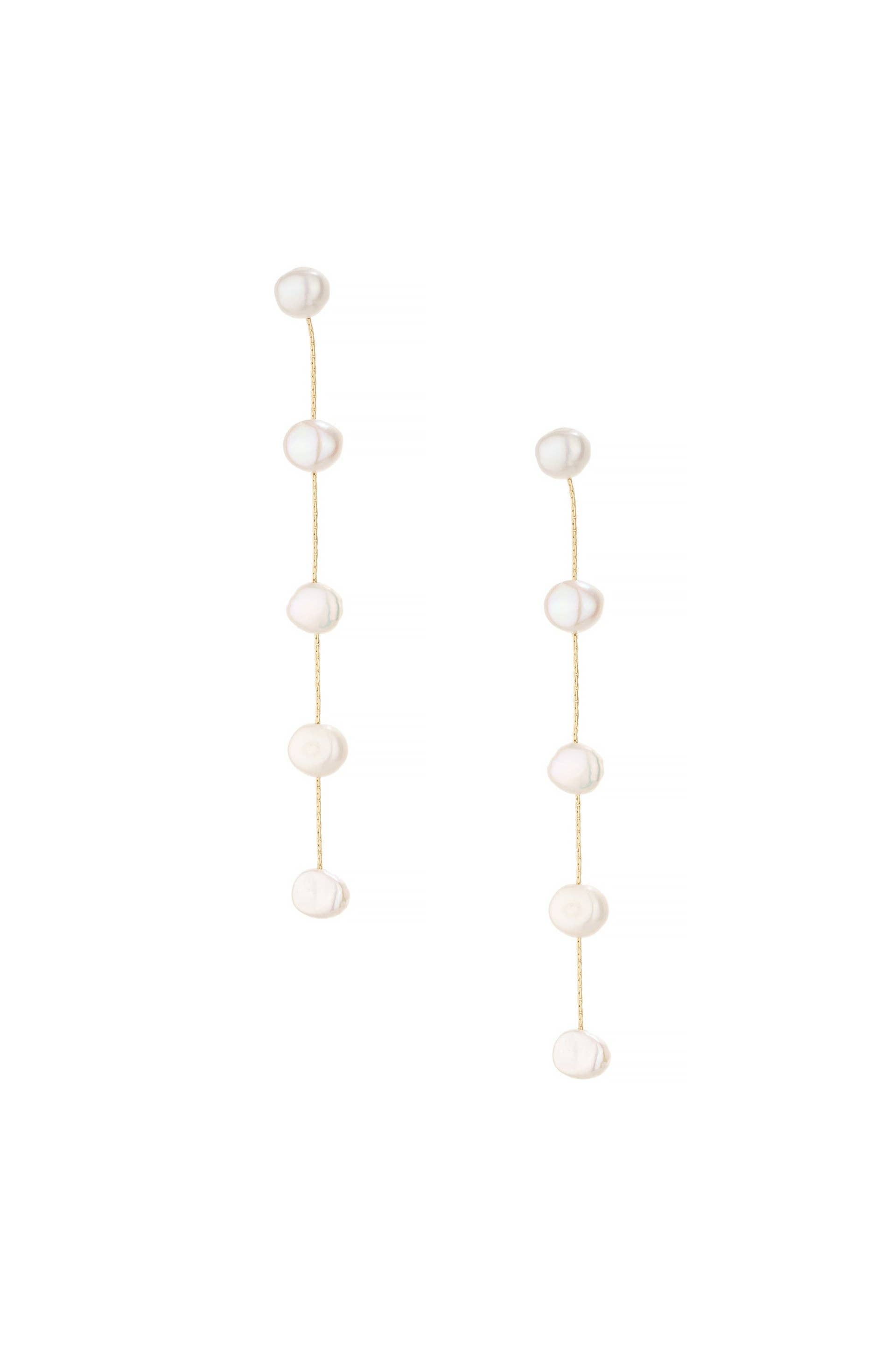 ETTIKA Dripping Pearl Delicate Drop Earrings