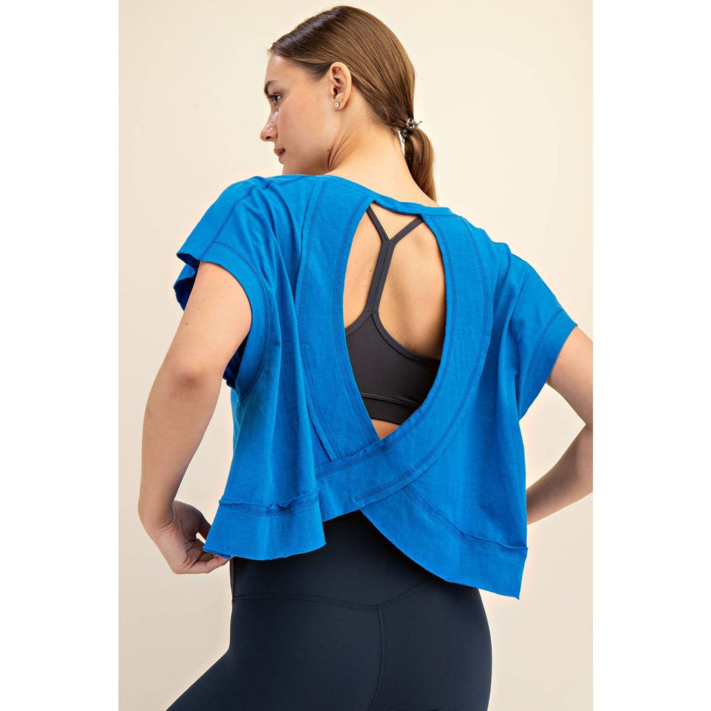 COTTON SLUB OPEN BACK TOP