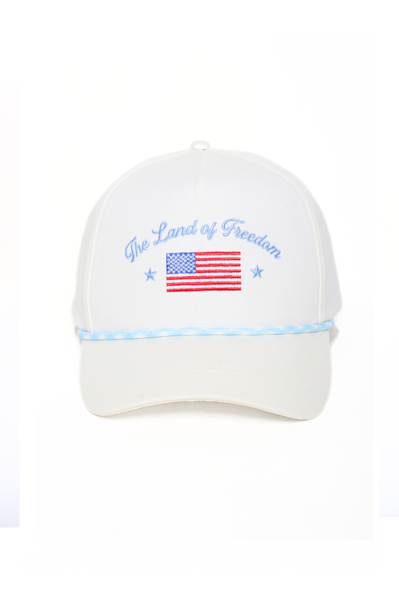 AMERICANA The Land of Freedom Flag Embroidered Hat