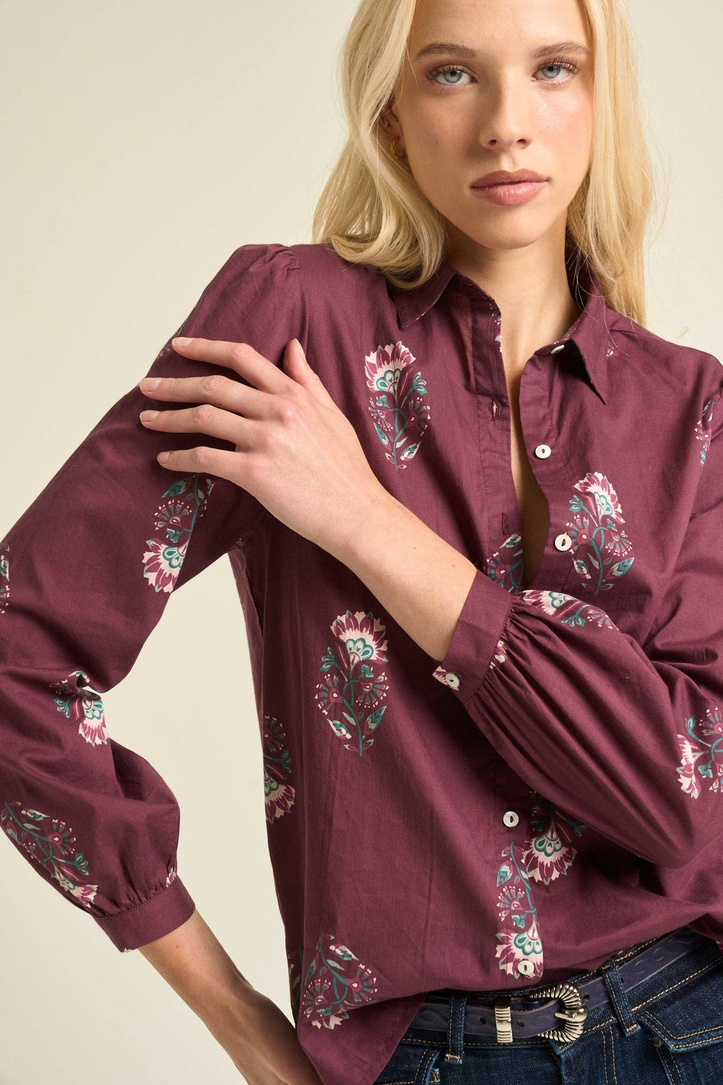 Sonmer Leonor Blouse Burgundy