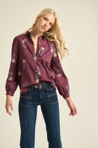 Sonmer Leonor Blouse Burgundy