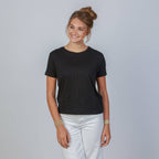 Celia Perfect Length Tee in Black - Short Sleeve