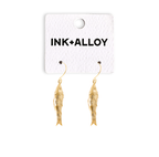 INK+ALLOY Sally Fish Dangle Earrings Brass