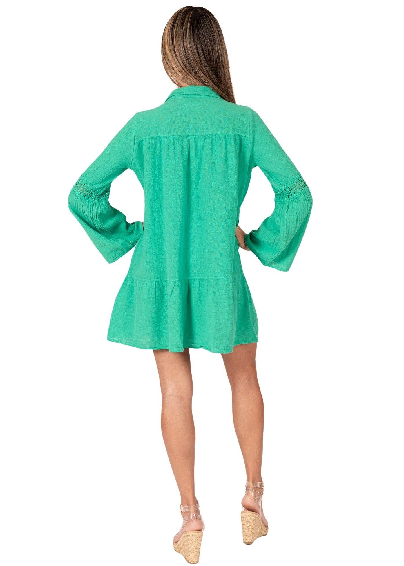 Seaspice Resort Green Cotton Tunic Dress