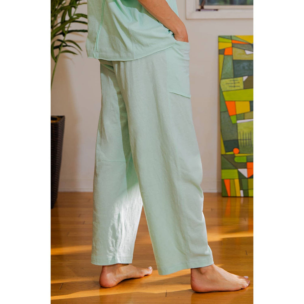 COTTON SLUB BARREL PANT