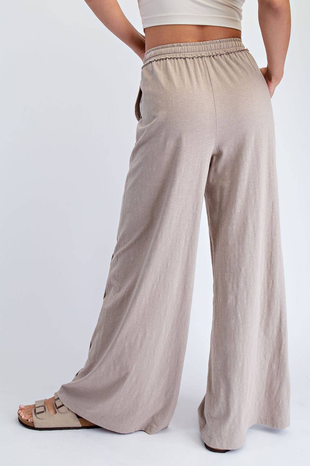 COTTON SLUB LOUNGING WIDE PANT