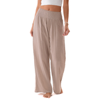 Lotus & Luna Stone Wide Leg Cotton Pants